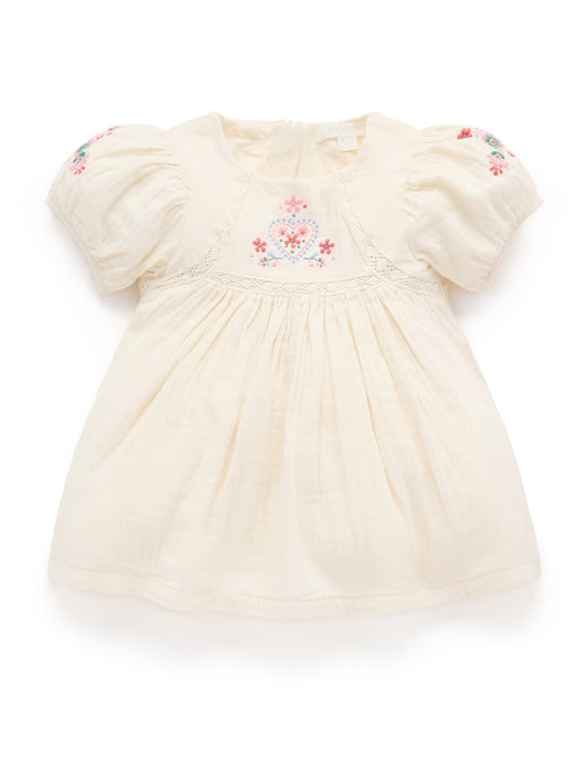 Purebaby ピュアベビー EMBROIDERED DRESS PB1068S25