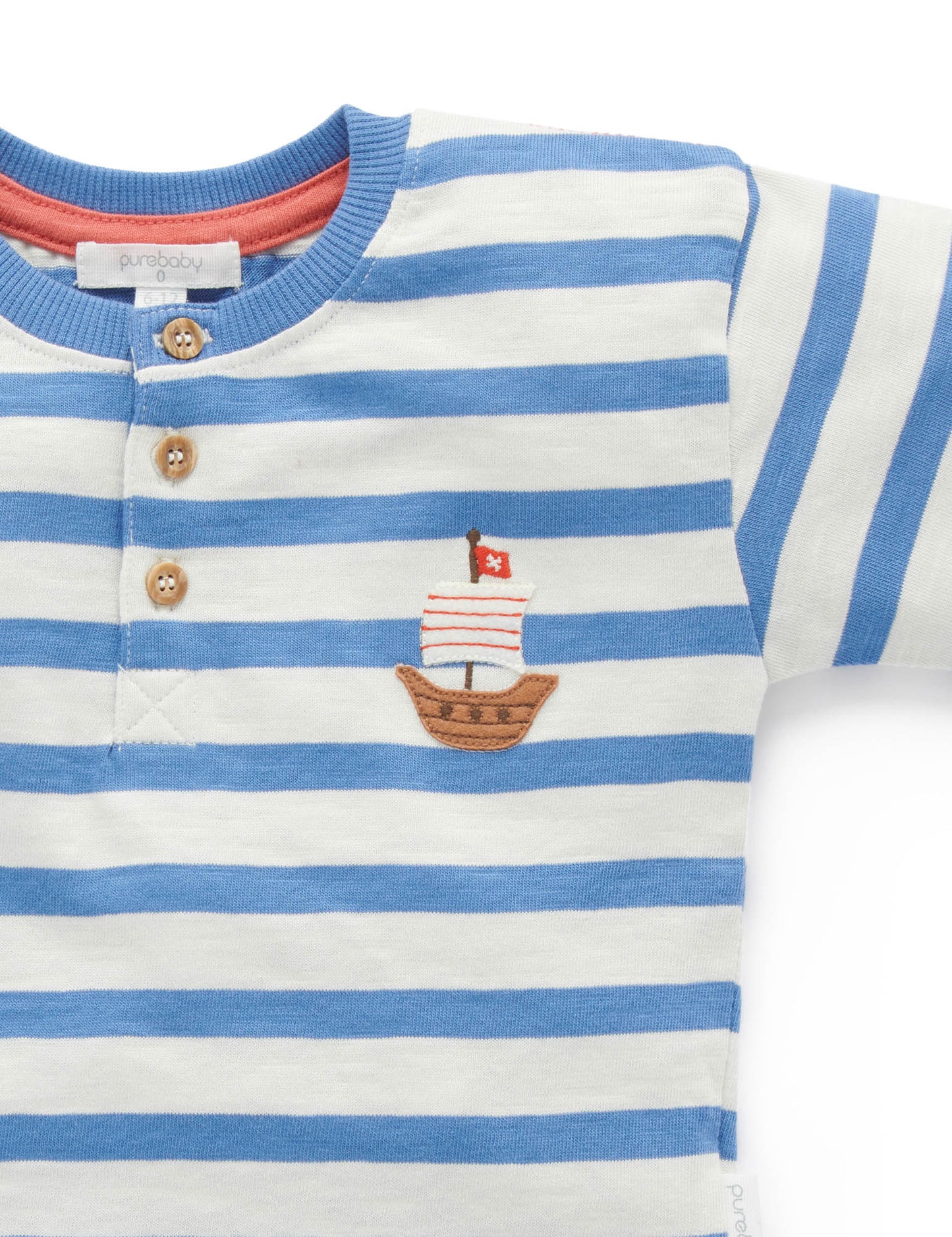 Purebaby Purebaby SAILOR STRIPED HENLEY PB2000S22