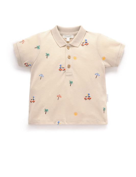 Purebaby ピュアベビー RESORT EMBROIDERED POLO PB2023S25