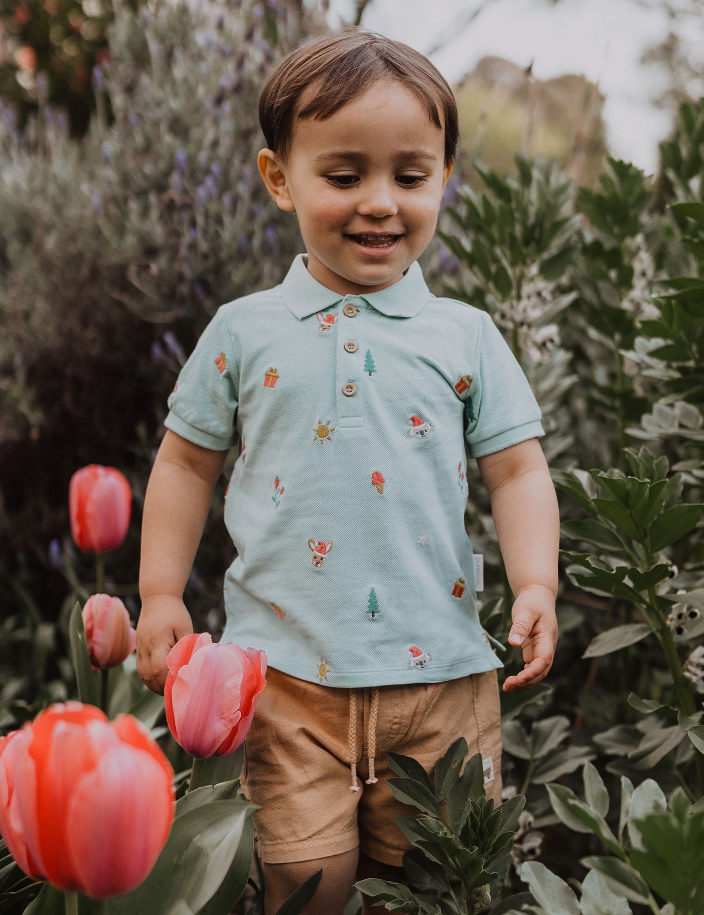 Purebaby ピュアベビー CHRISTMAS HOLIDAYS POLO PB3002S23