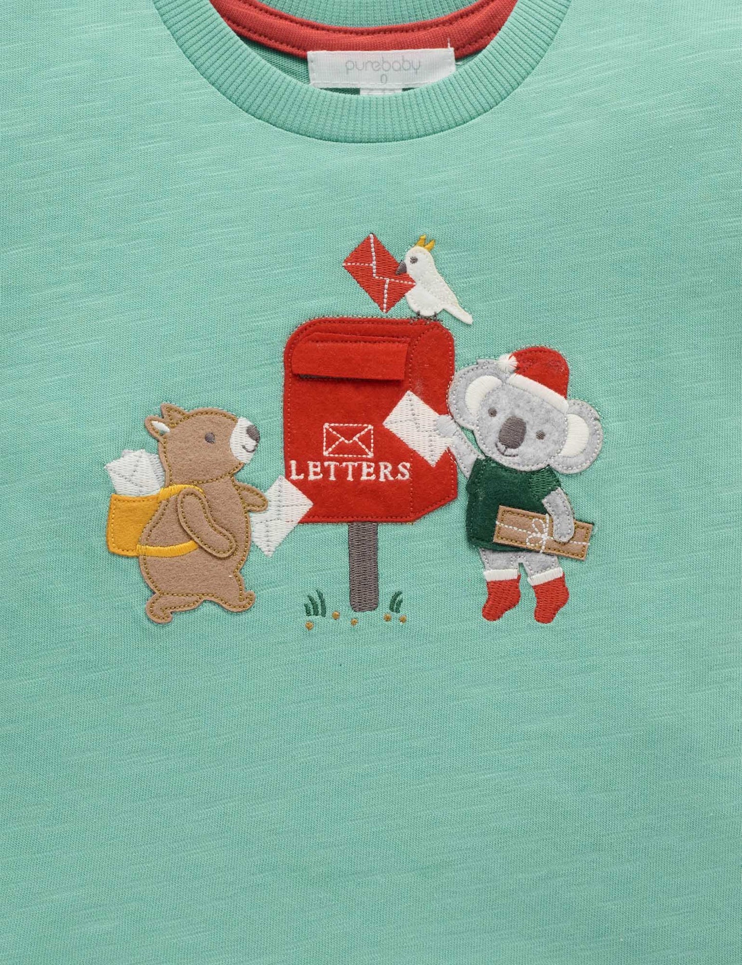 Purebaby ピュアベビー CHRISTMAS LETERBOX TEE PB3011S25