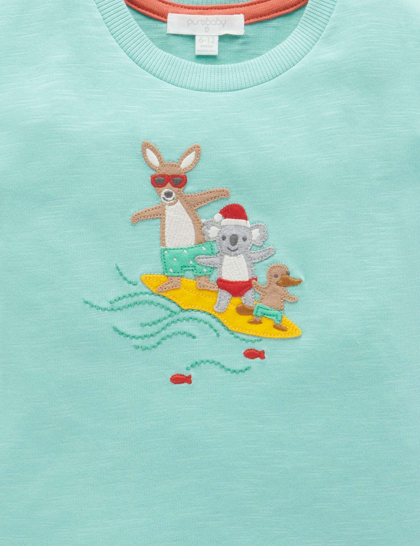 Purebaby ピュアベビー CHRISTMAS SURFERS T SHIRT PD3011S23