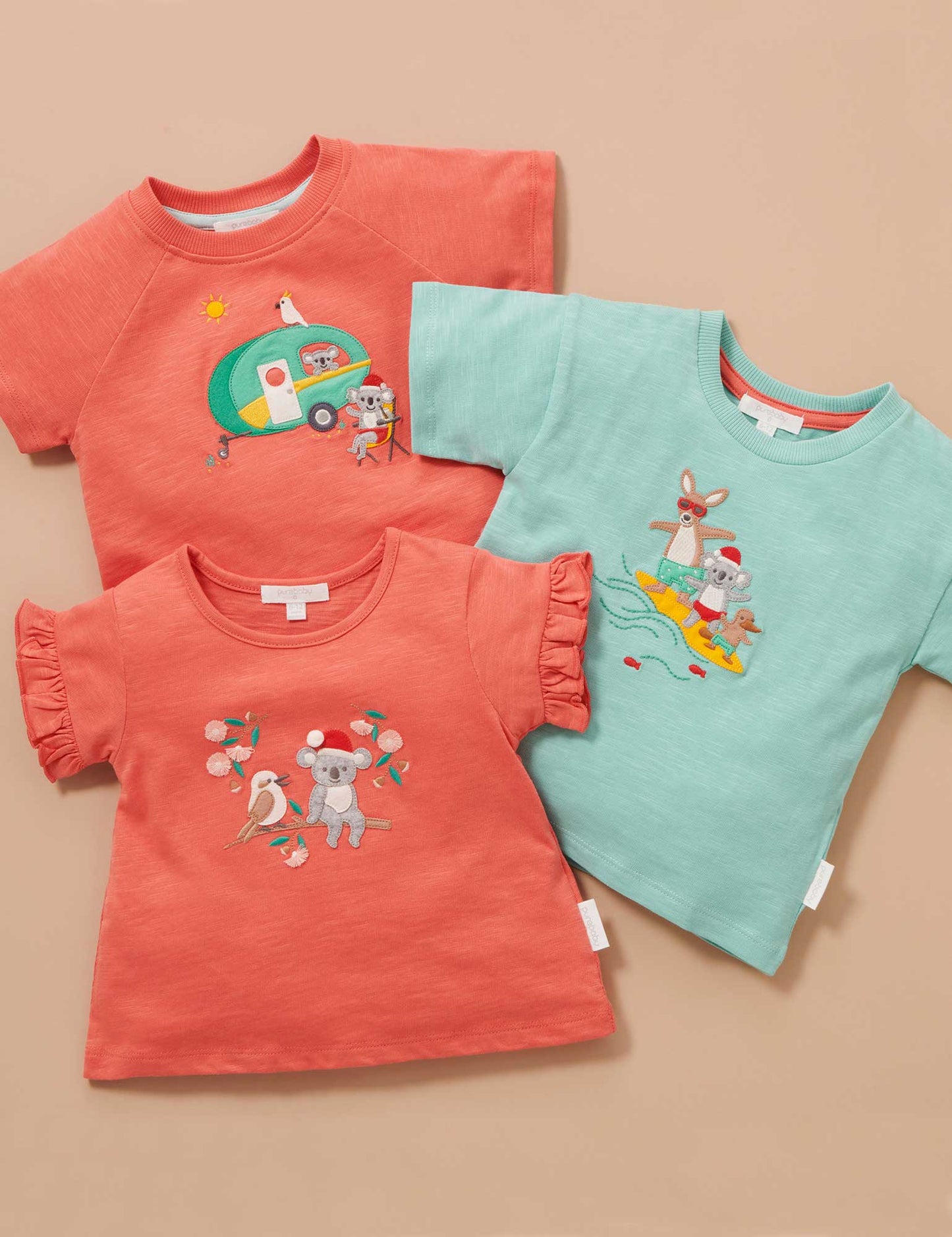 Purebaby ピュアベビー CHRISTMAS SURFERS T SHIRT PD3011S23