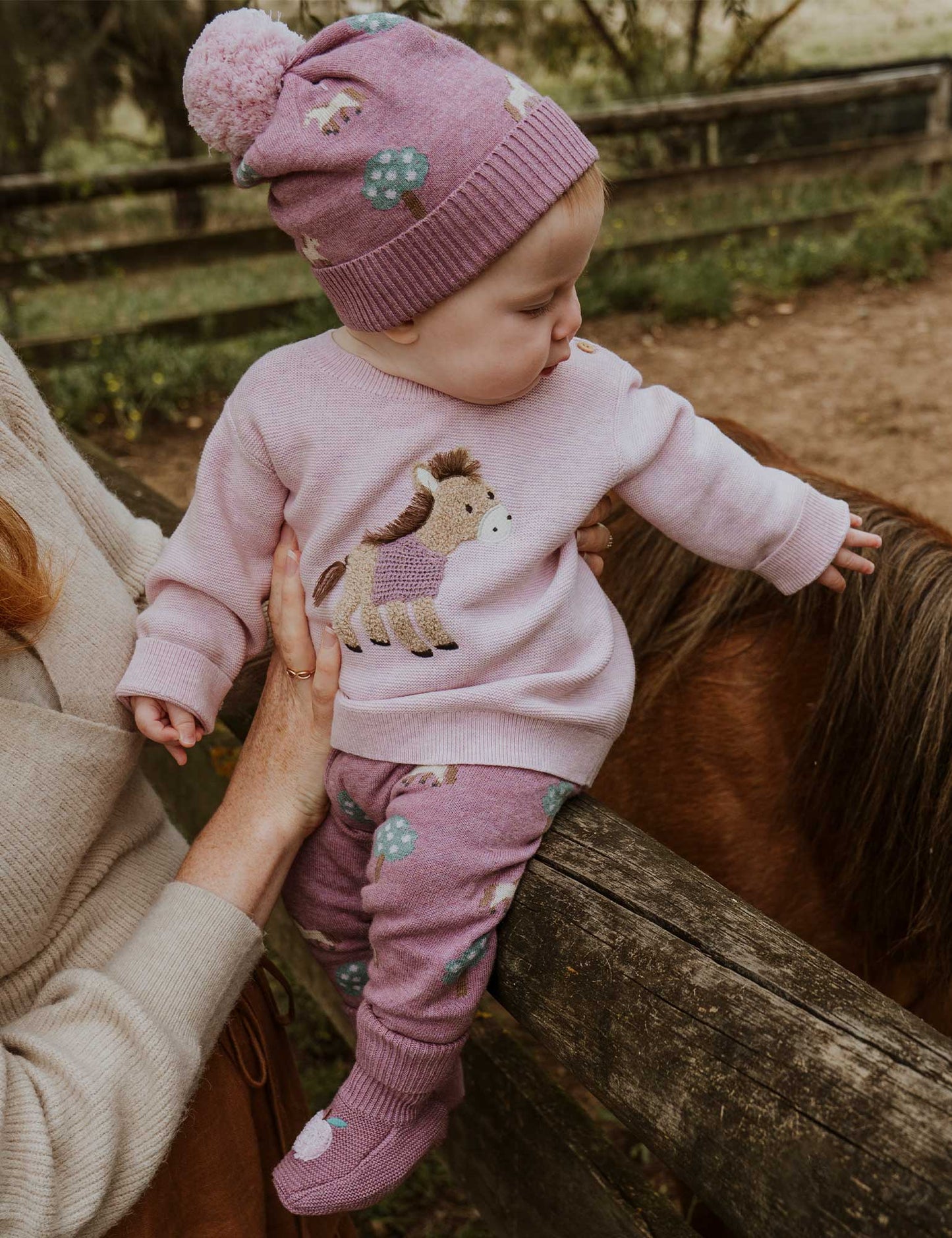 Purebaby ピュアベビー ON THE FARM JUMPER PN1004W25