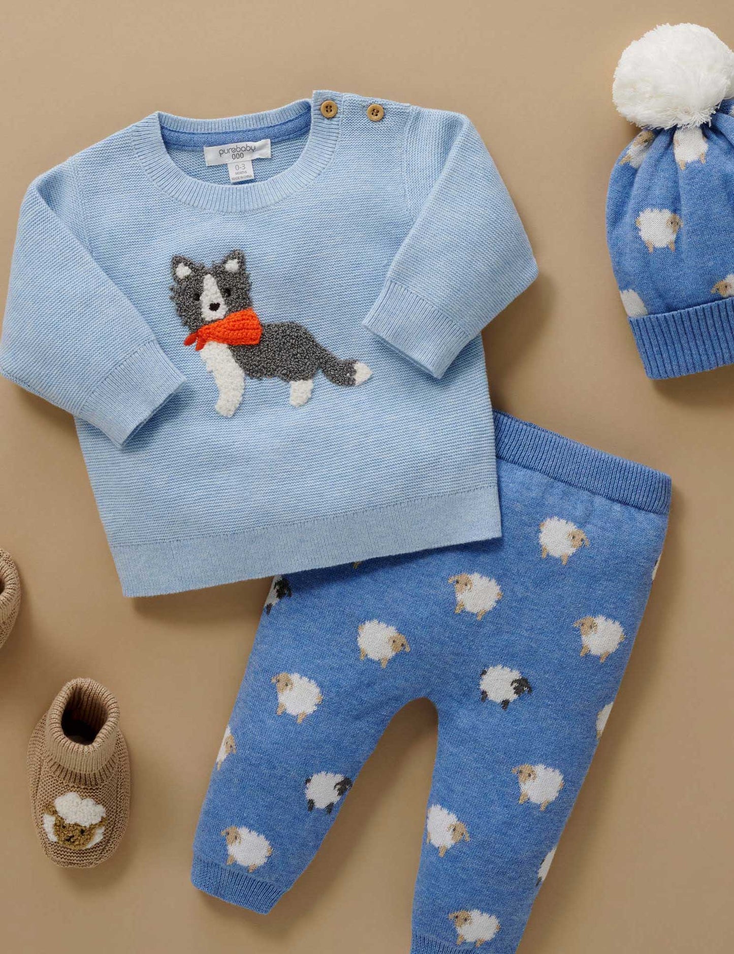 Purebaby ピュアベビー ON THE FARM JUMPER PN1004W25