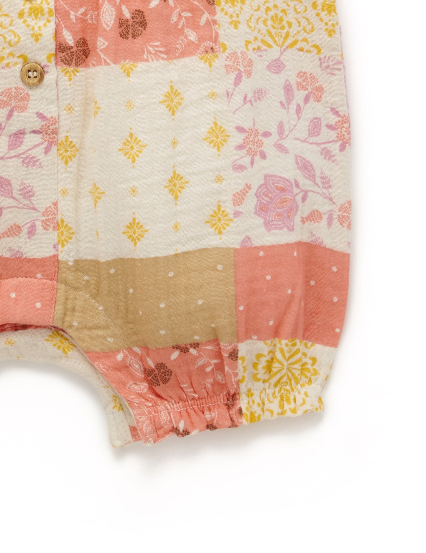 【1 last one】Purebaby ピュアベビー PATCHWORK ROMPER PN1010S23