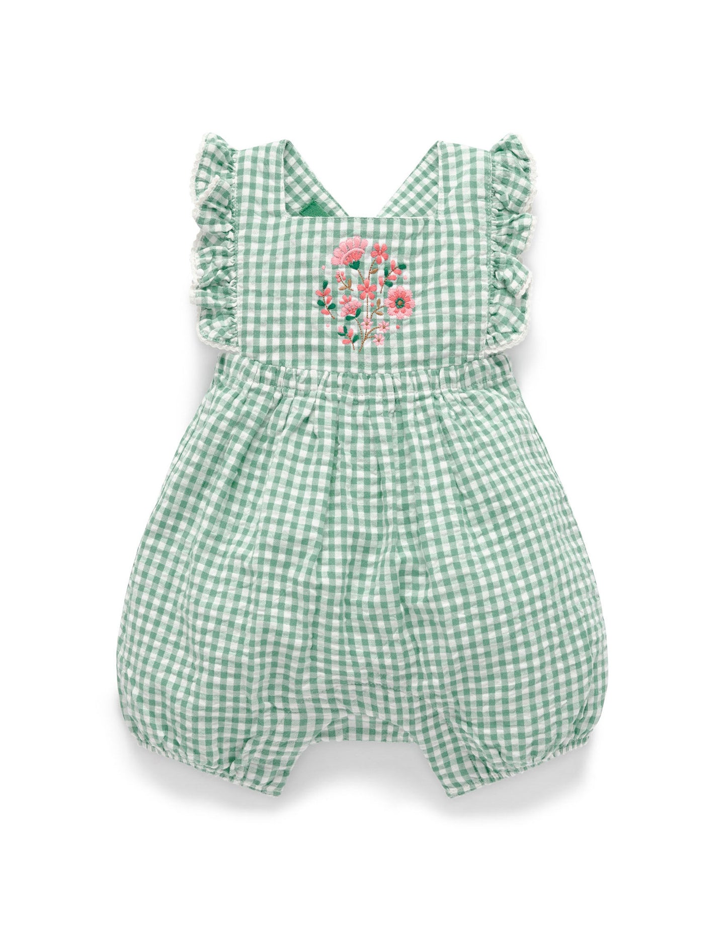 Purebaby ピュアベビー GINGHAM ROMPER PN1013S25