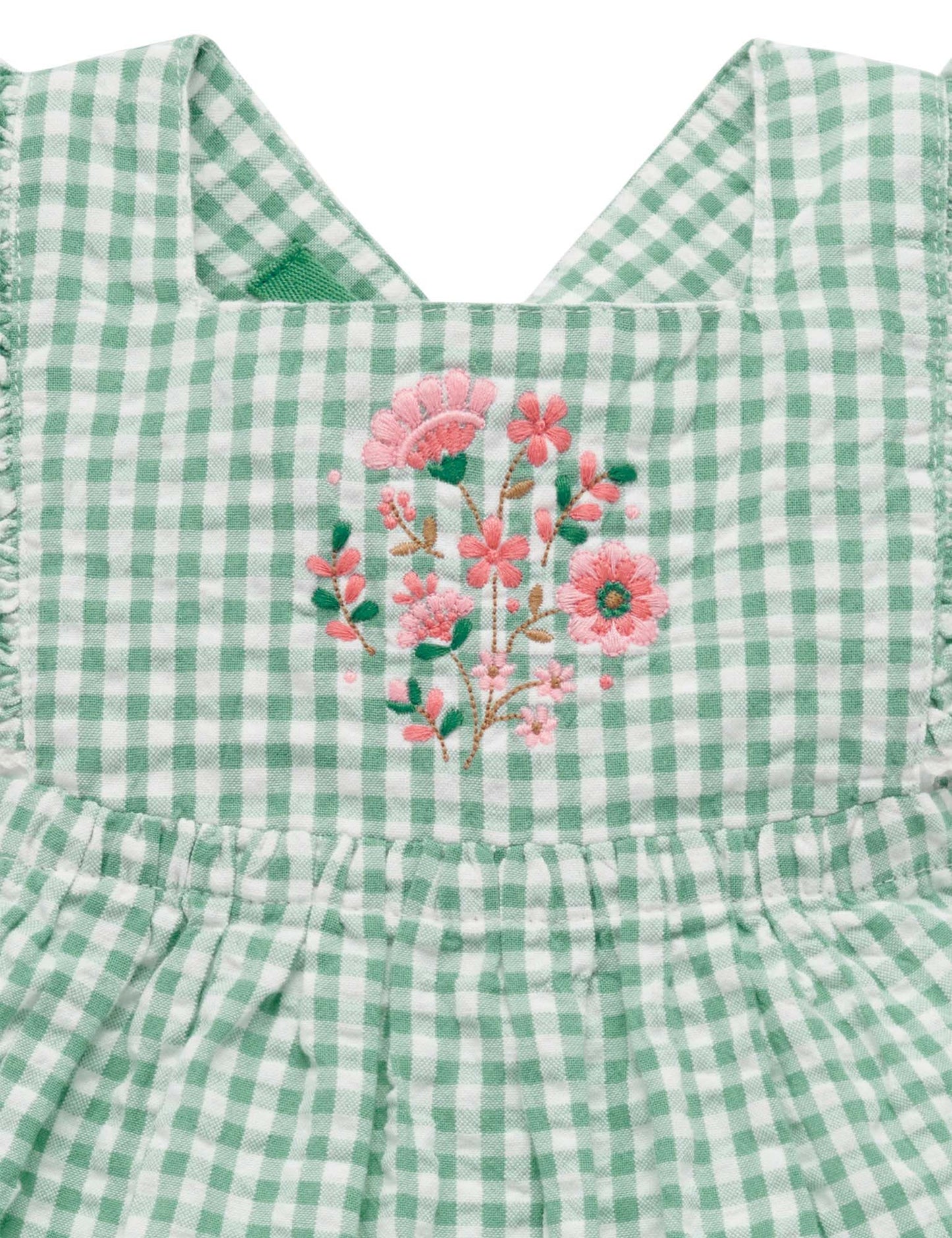 Purebaby ピュアベビー GINGHAM ROMPER PN1013S25
