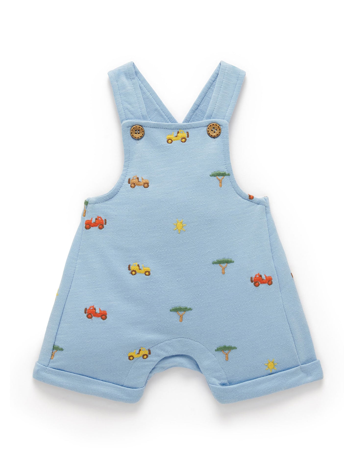 Purebaby ピュアベビー BRODERIE OVERALL safari broderie PN1014S23