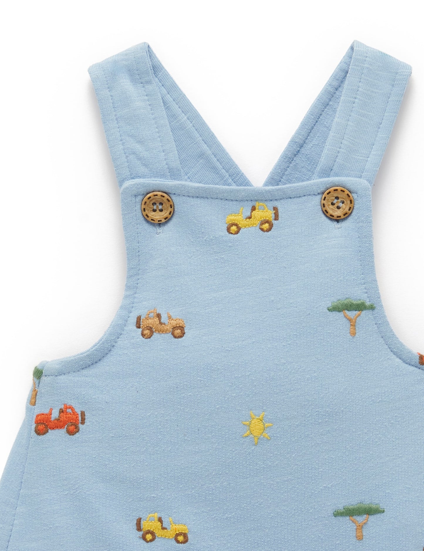 Purebaby ピュアベビー BRODERIE OVERALL safari broderie PN1014S23