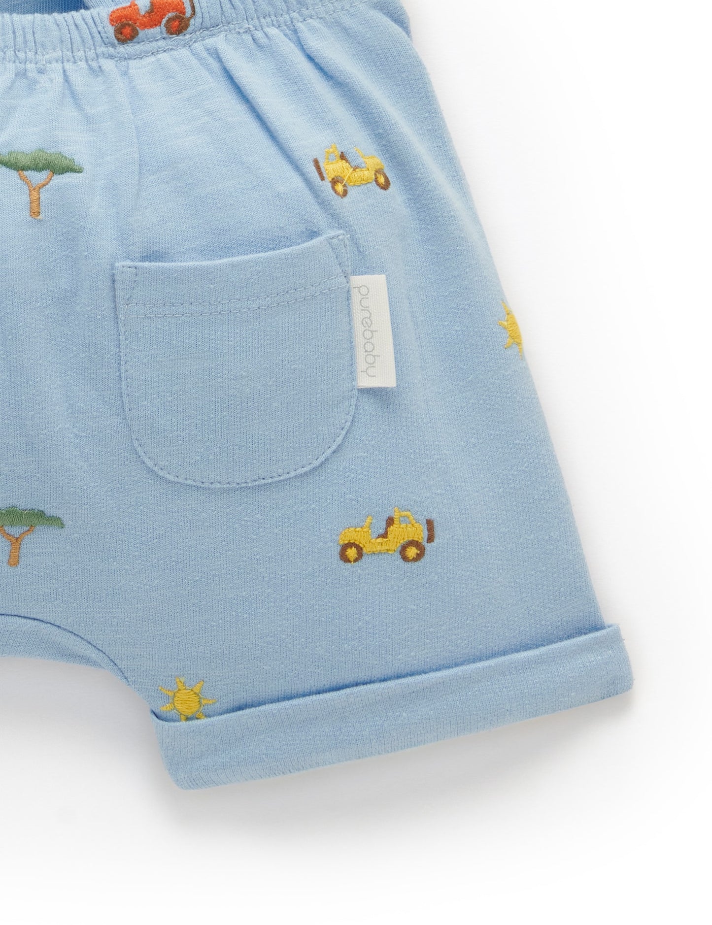 Purebaby ピュアベビー BRODERIE OVERALL safari broderie PN1014S23