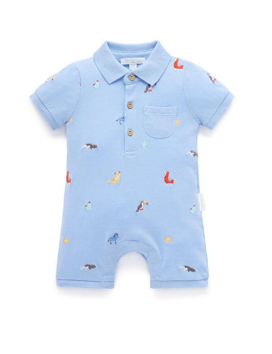 Purebaby ピュアベビー POLO GROWSUIT PN1040S25