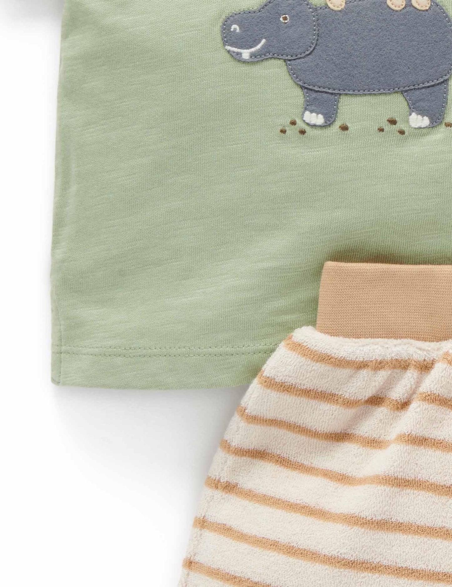 Purebaby ピュアベビー TOWELLING SHORT AND TEE SET 	 PN1041S23