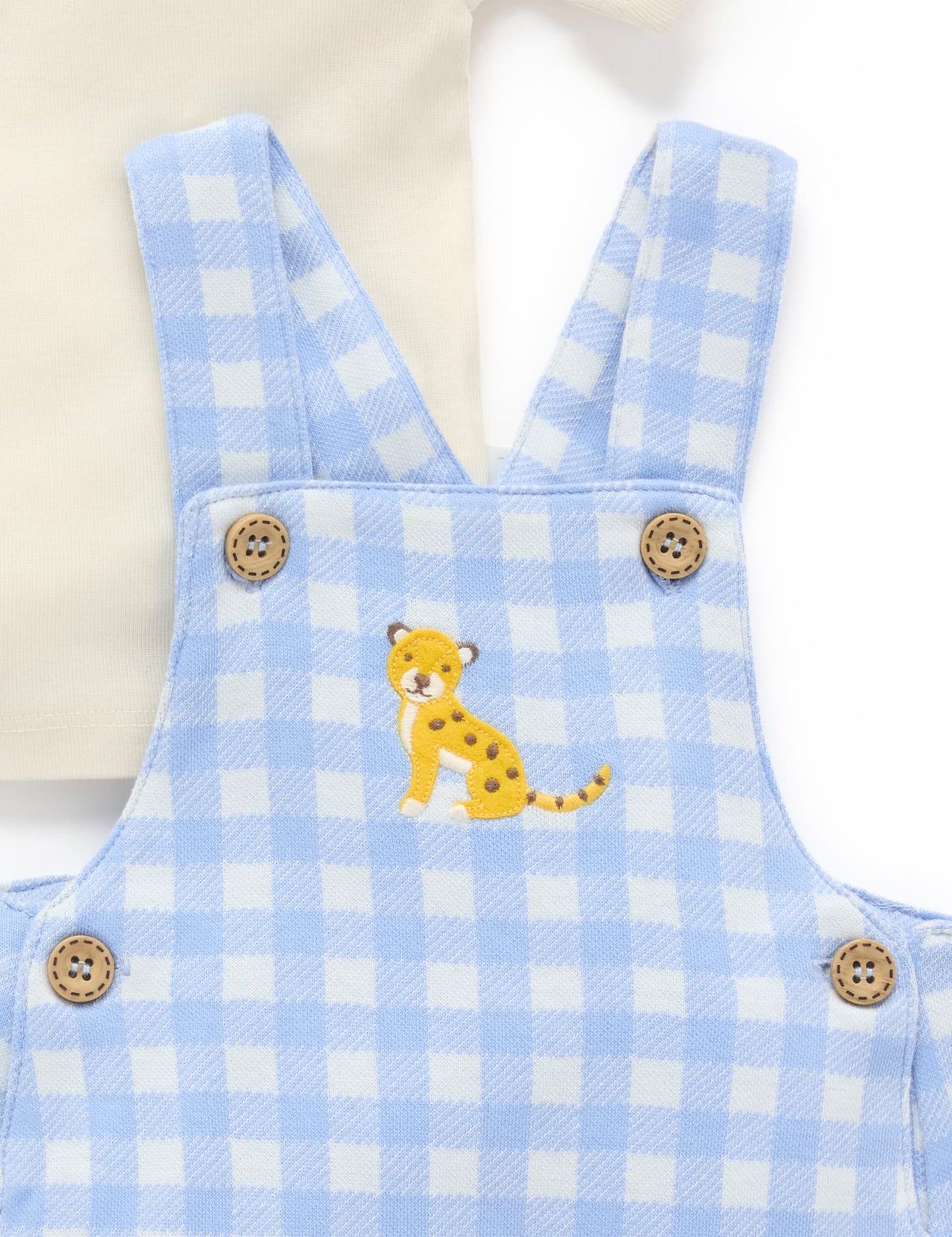 Purebaby ピュアベビー GINGHAM OVERALL SET PN1045S25