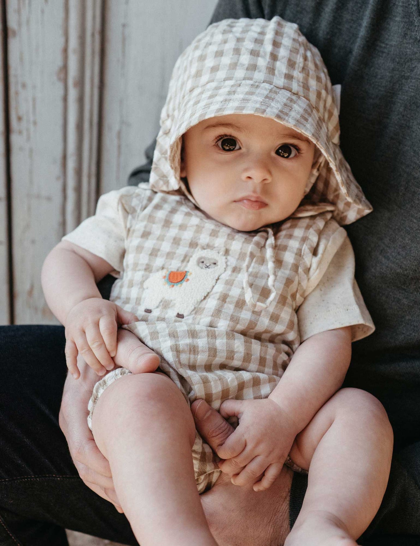 Purebaby ピュアベビー GINGHAM ROMPER PN1055S25