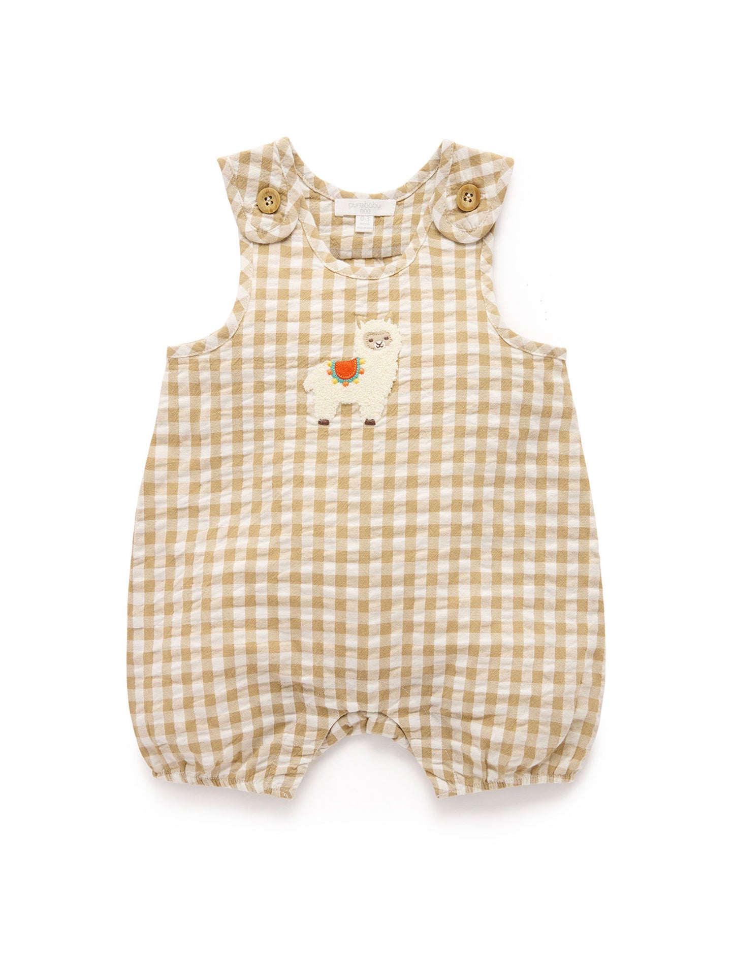 Purebaby ピュアベビー GINGHAM ROMPER PN1055S25