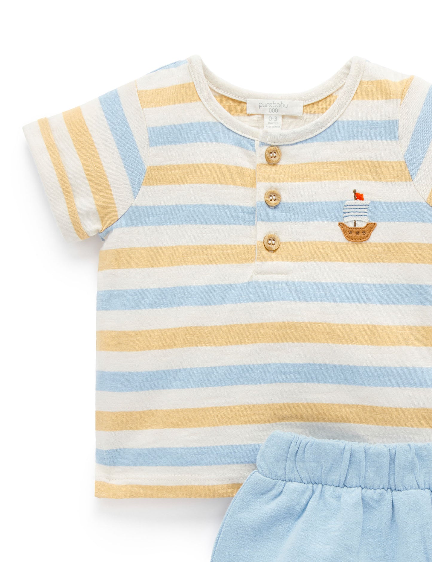 Purebaby Pure baby HENLEY SET PN2001S22