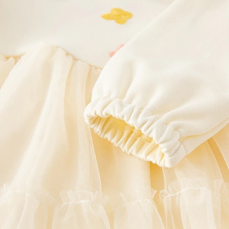 dave&bella Dave Bella flower embroidery tulle skirt dress DB3235976