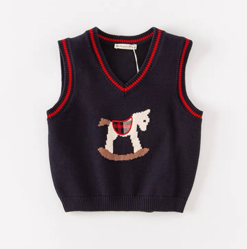 【73cm last one】dave&bella デイブベラ 木馬デザインベスト DB3236719