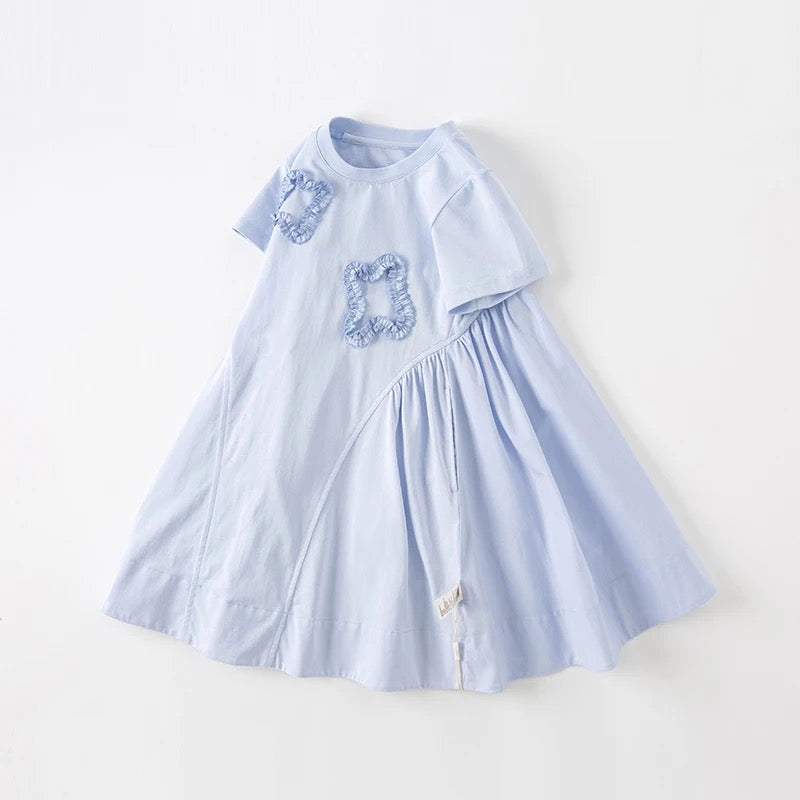 dave&bella デイブベラ 切り替えデザインブルーワンピース DB2235196