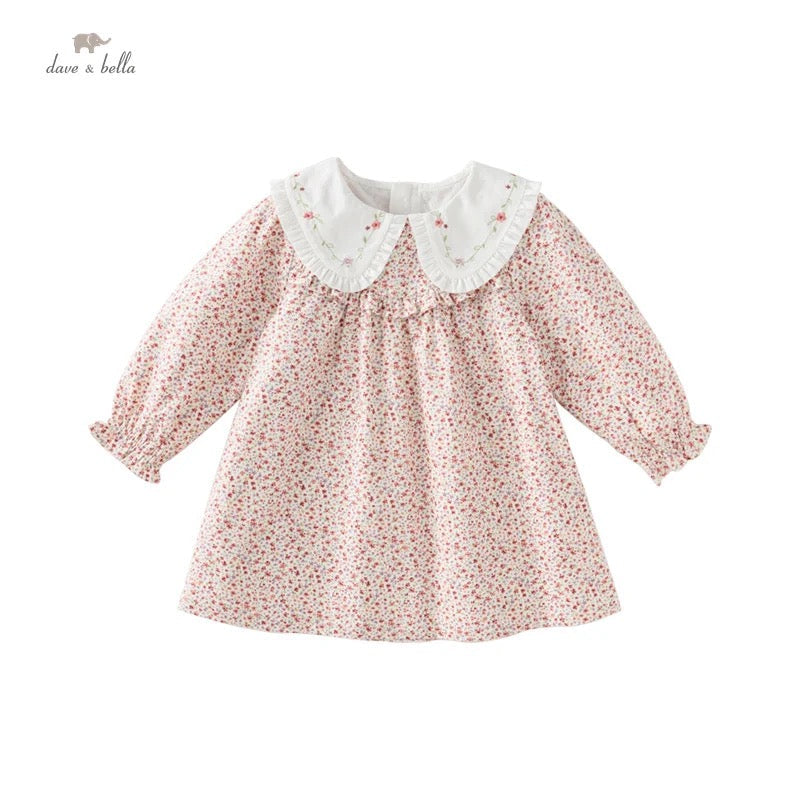 dave&bella Dave Bella Flower Embroidery Collar Floral Dress DB3236141