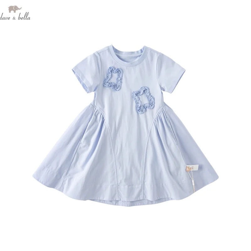 dave&bella デイブベラ 切り替えデザインブルーワンピース DB2235196