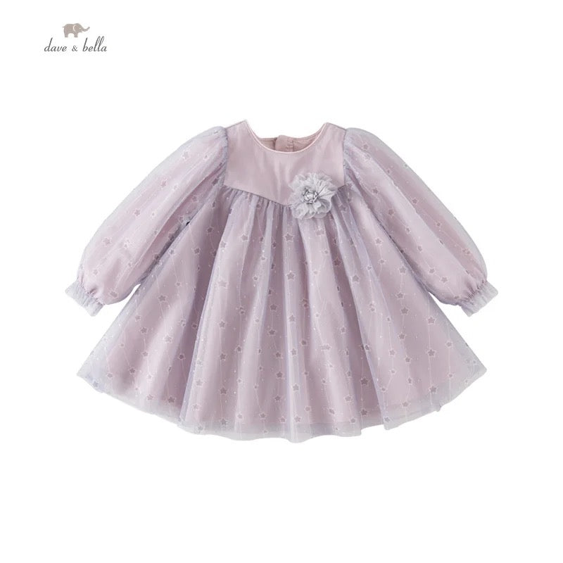 dave&bella Dave Bella Flower Corsage Light Purple Dress DB3236241
