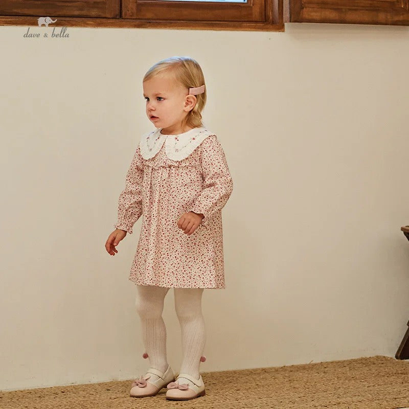 dave&bella Dave Bella Flower Embroidery Collar Floral Dress DB3236141