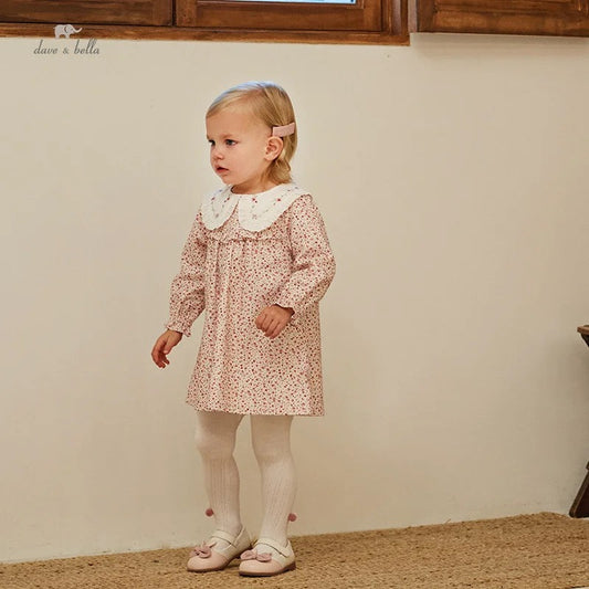 dave&bella デイブベラ フラワー刺繍襟フローラルワンピース DB3236141