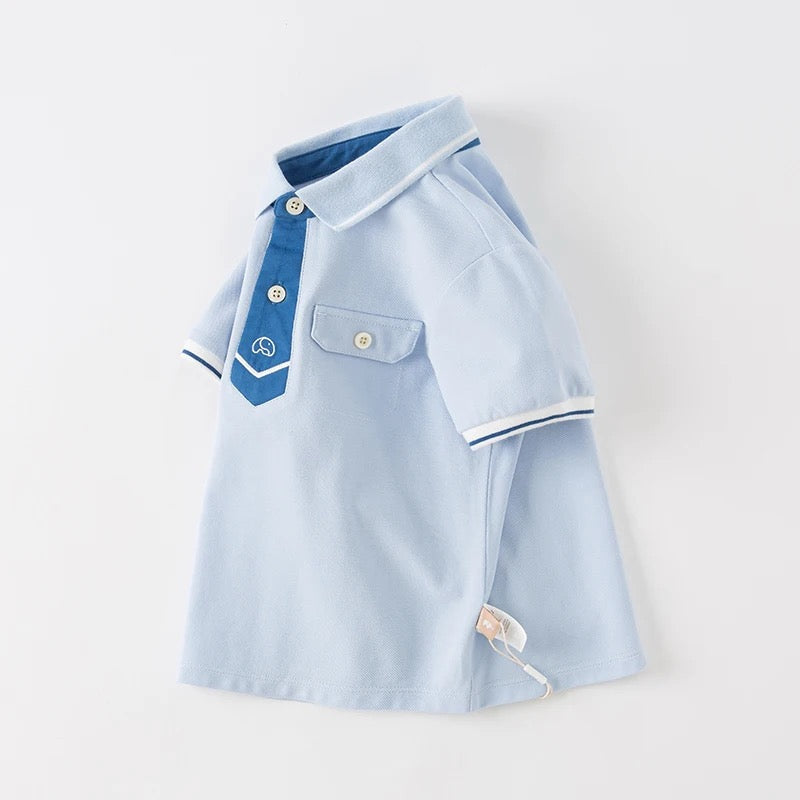 dave&bella Dave Bella tie style design polo shirt DB2234107