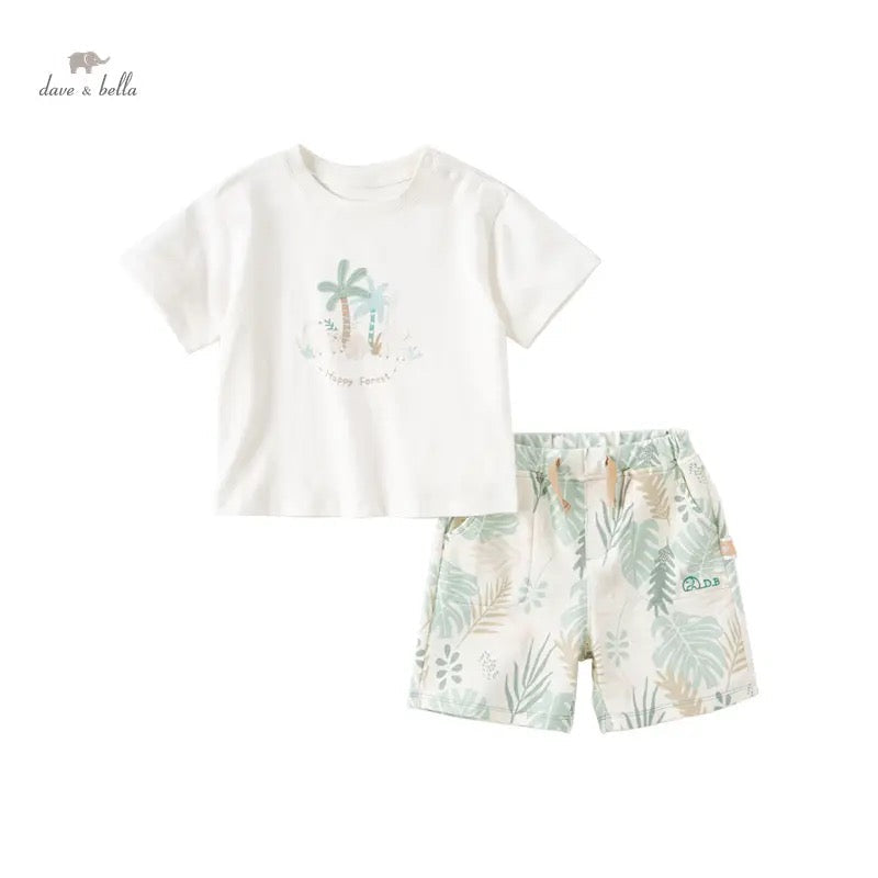 【130cm last one】dave&bella デイブベラ アニマルフォレストデザインセットアップ DB2235052