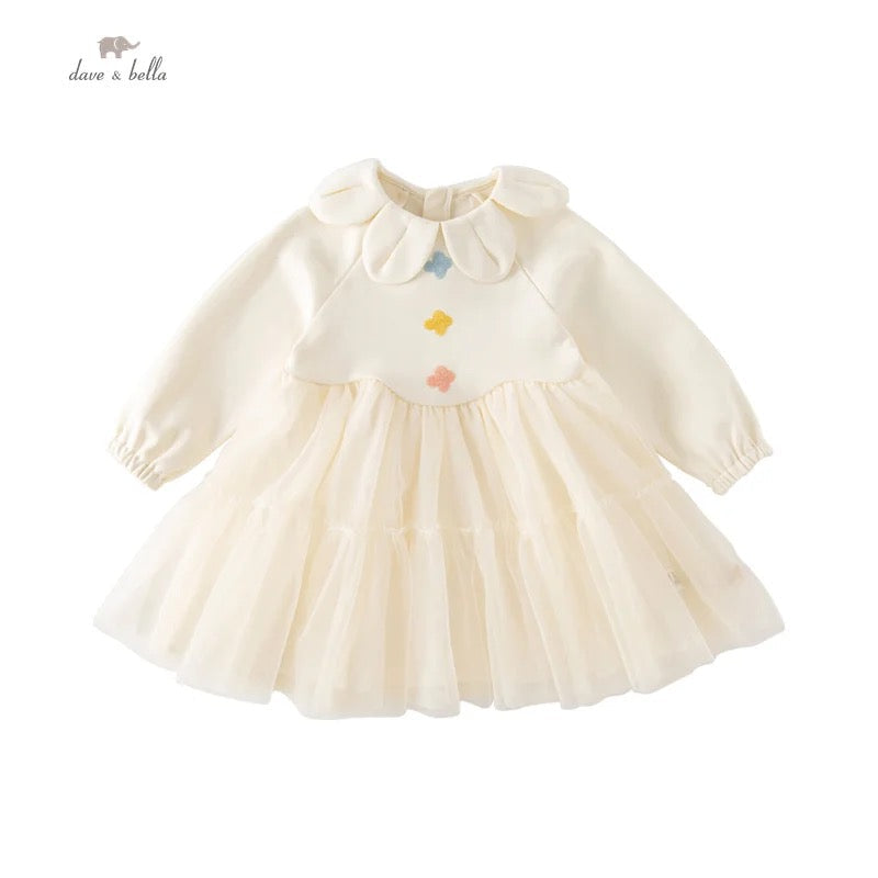 dave&bella Dave Bella flower embroidery tulle skirt dress DB3235976