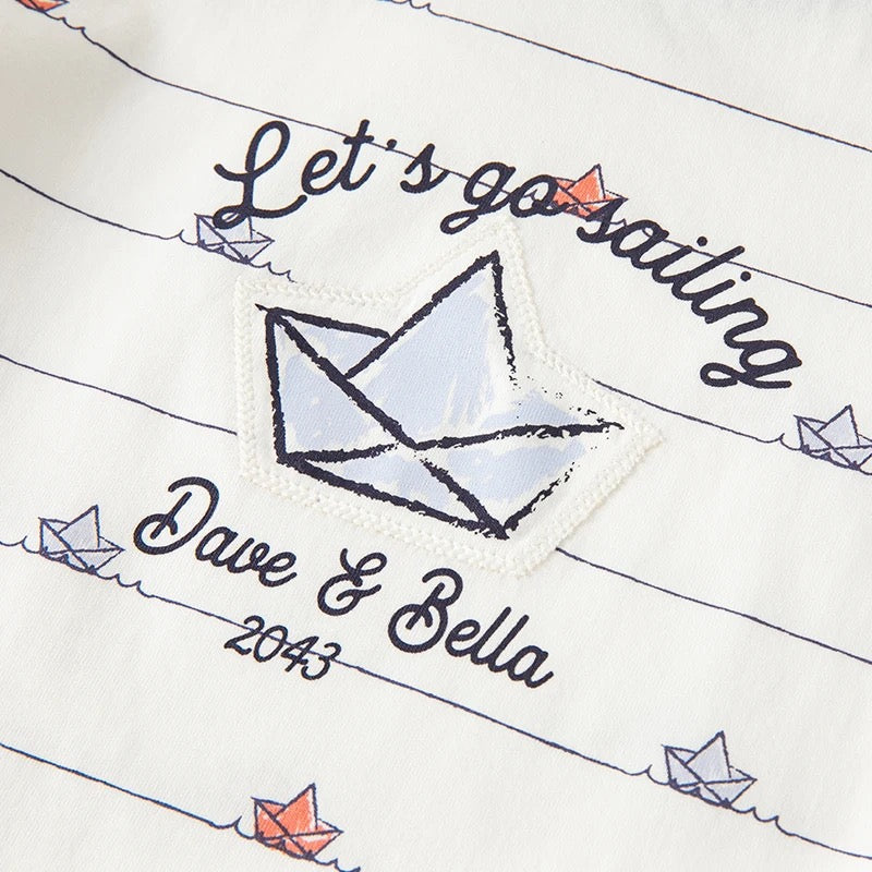 dave&bella デイブベラ 折り紙デザインTシャツ&ハーフパンツセット DB2235237