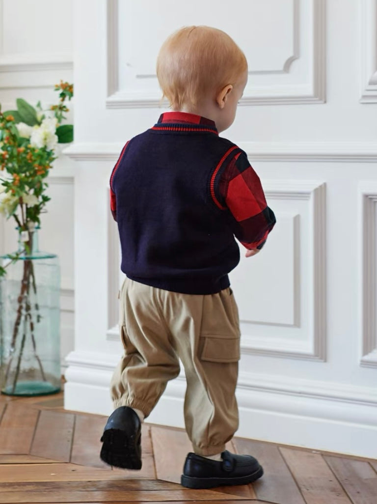 【73cm last one】dave&bella デイブベラ 木馬デザインベスト DB3236719