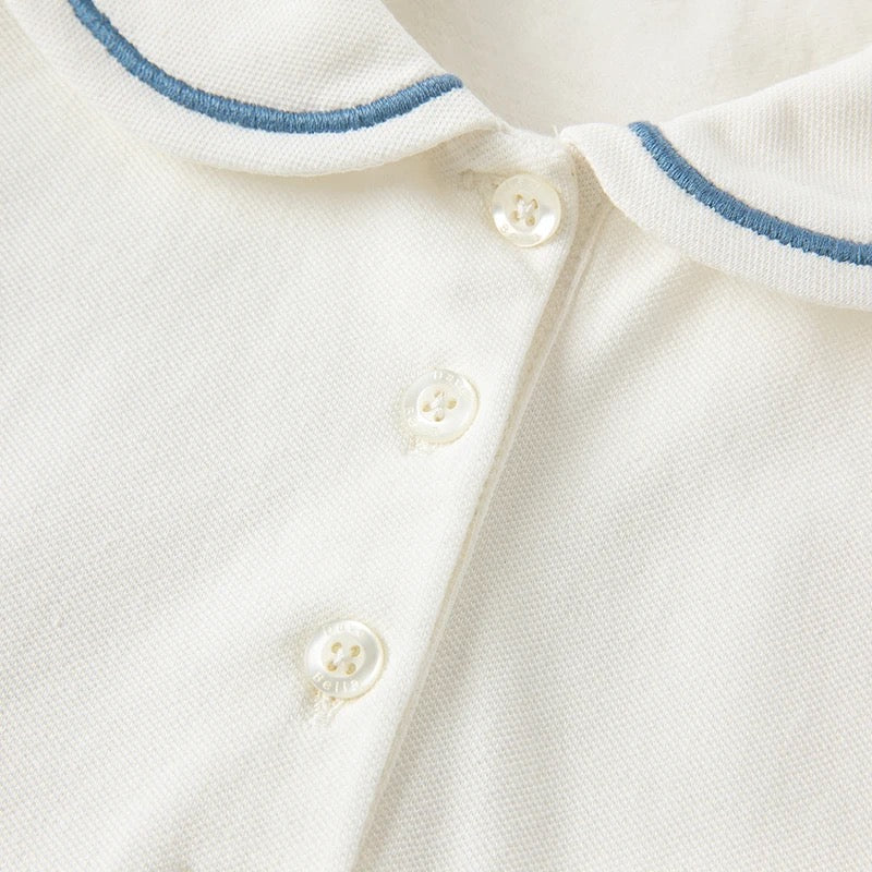 dave&bella Dave Bella Marine embroidery gradation sailor polo dress DB2235618