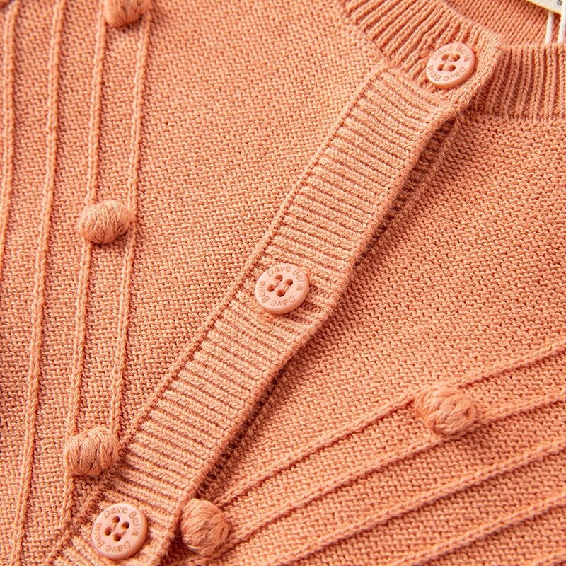 dave&bella デイブベラ ぽんぽん付きオレンジカーディガン DB1230286 90cm