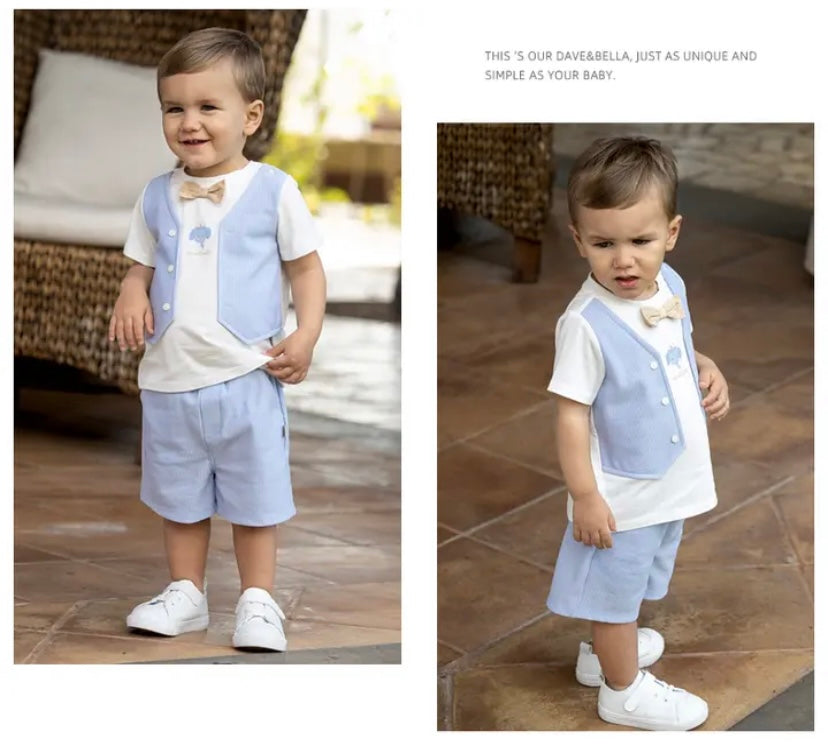 dave&bella デイブベラ ライトブルーおめかしデザインセットアップ DB2234103