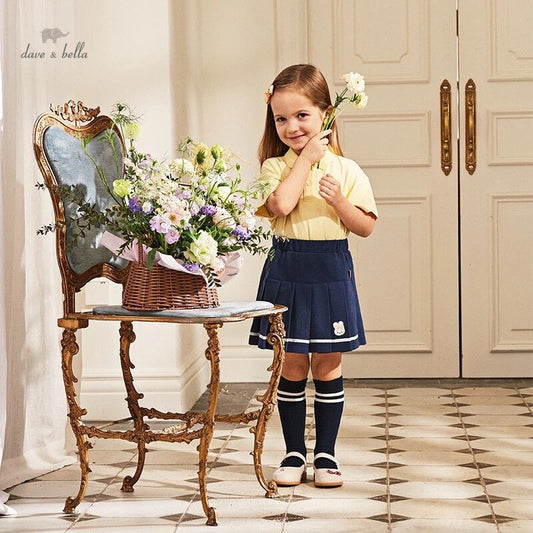 dave&bella デイブベラ うさちゃん刺繍プリーツスカートパンツ DB2235520