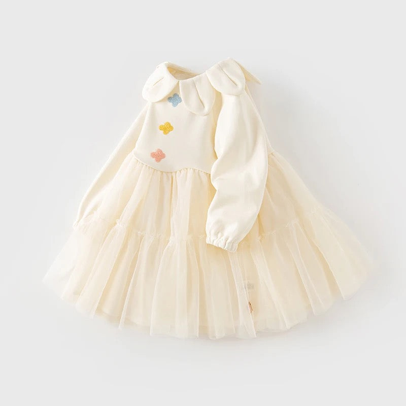 dave&bella Dave Bella flower embroidery tulle skirt dress DB3235976