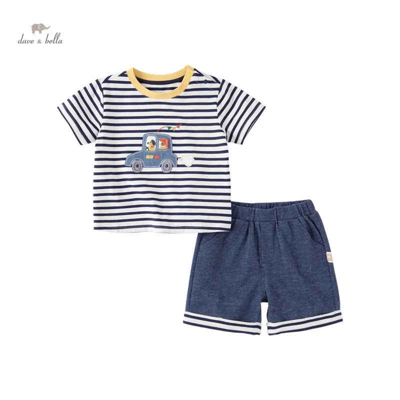 dave&bella デイブベラ ドライブアニマルTシャツ&ハーフパンツセット DB2234690