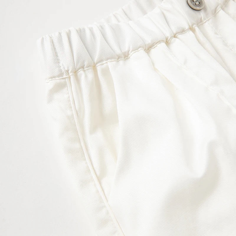 dave&bella デイブベラ ボウタイ付きノーカラーチェックシャツ&ハーフパンツセット DB2233940