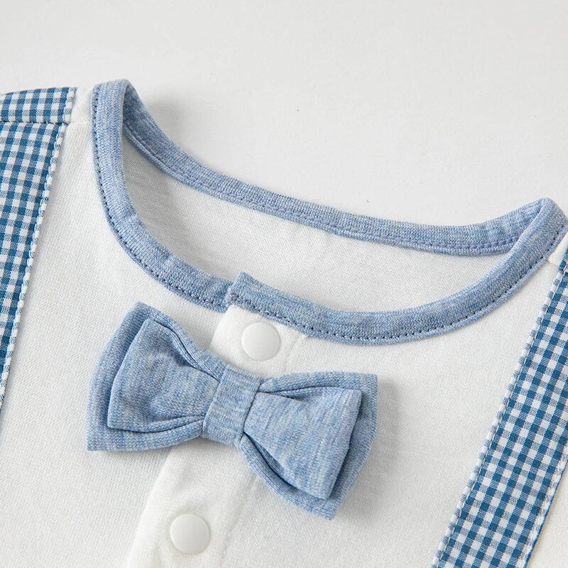 dave&bella デイブベラ くまちゃんサスペンダーデザインロンパース DB2234950