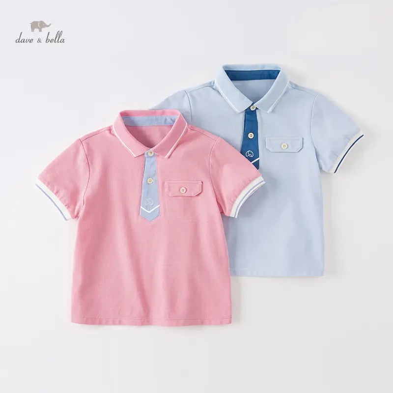 dave&bella Dave Bella tie style design polo shirt DB2234107