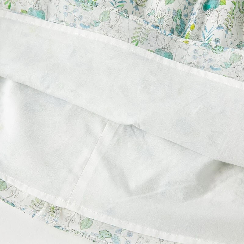 dave&bella デイブベラ グリーンブルーフローラルワンピース DB2235218