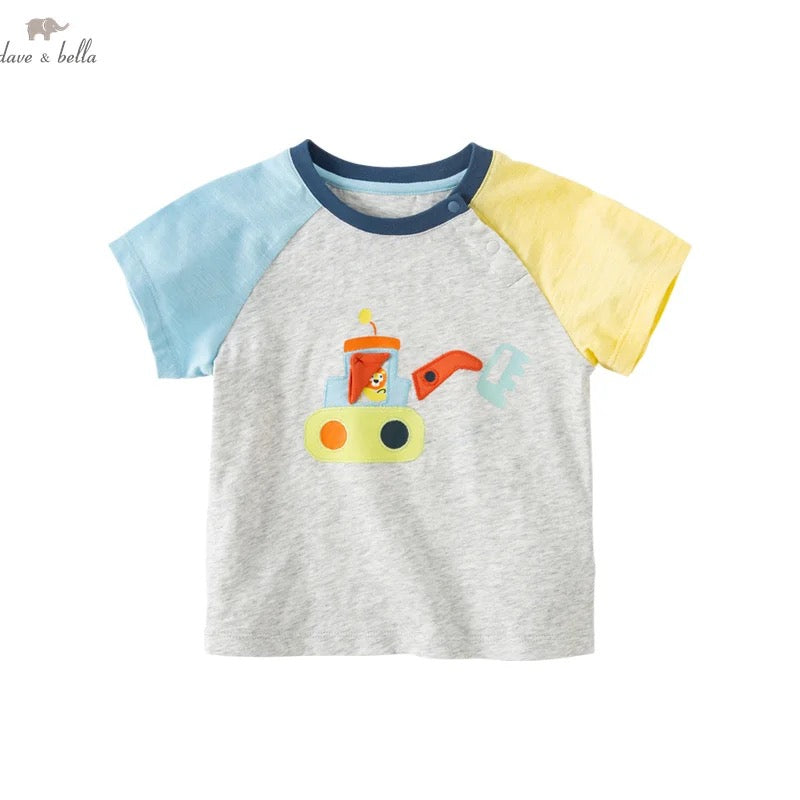 dave&bella デイブベラ ショベルカーデザインTシャツ DB2234896