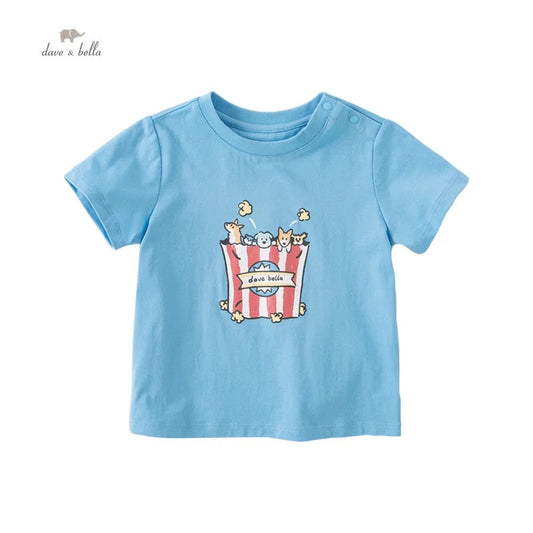 dave&bella デイブベラ ポップコーンわんちゃんイラストTシャツ DB2235467