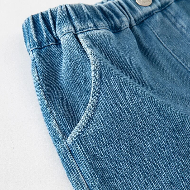 dave&bella デイブベラ ネクタイ付きロゴシャツ&ストレッチデニムパンツセット 90cm