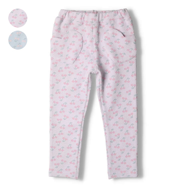 crescent  さくらんぼ柄ジャガードロングパンツ