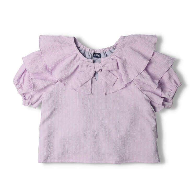 crescent シフォンフリル半袖Tシャツ