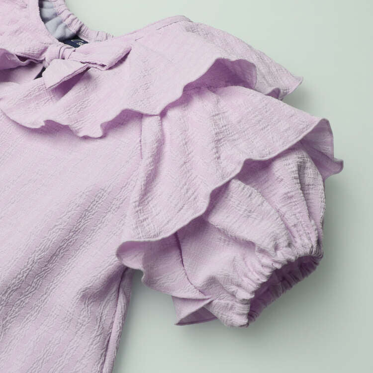 crescent シフォンフリル半袖Tシャツ